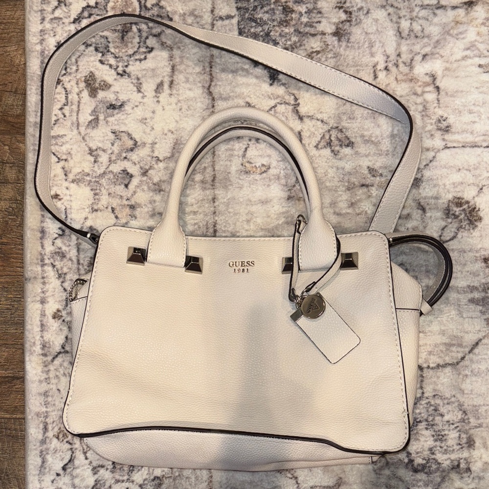 GUESS Cream Satchel Bag